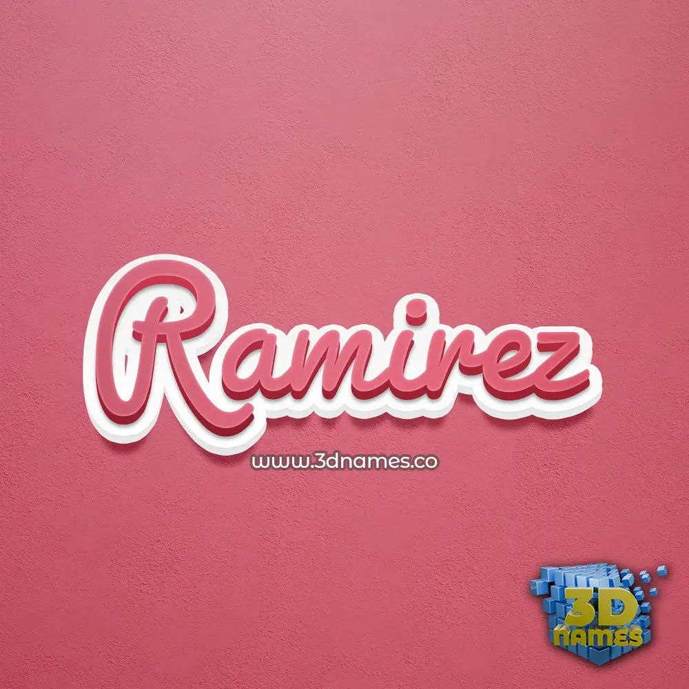 ramirez in Red Scribble style - 3D name wallpaper