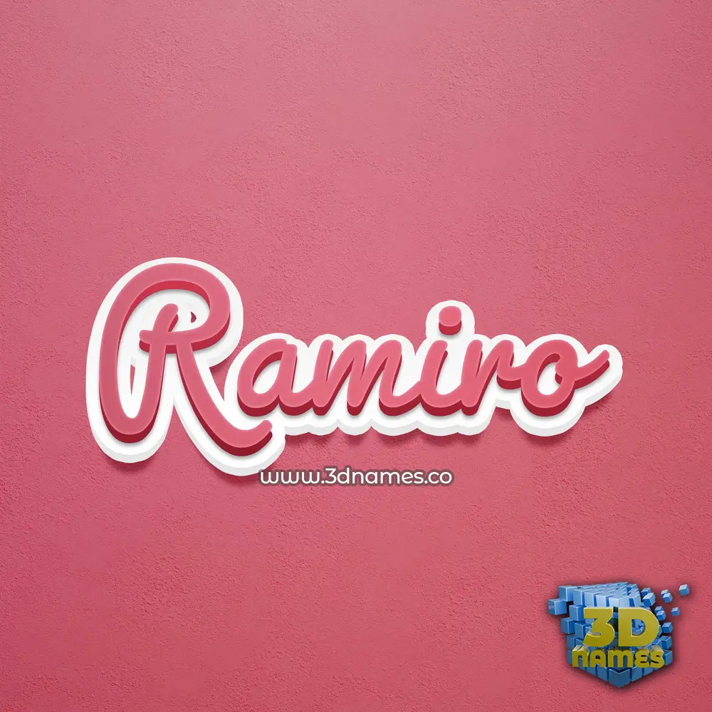 ramiro in Red Scribble style - 3D name wallpaper