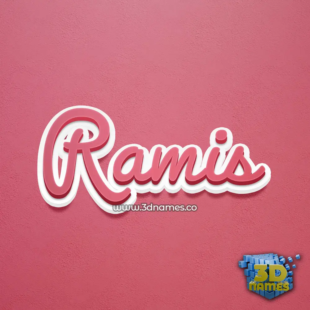ramis in Red Scribble style - 3D name wallpaper