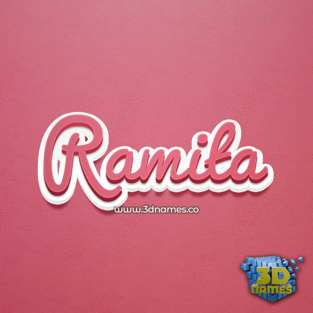 ramita in Red Scribble style - 3D name wallpaper