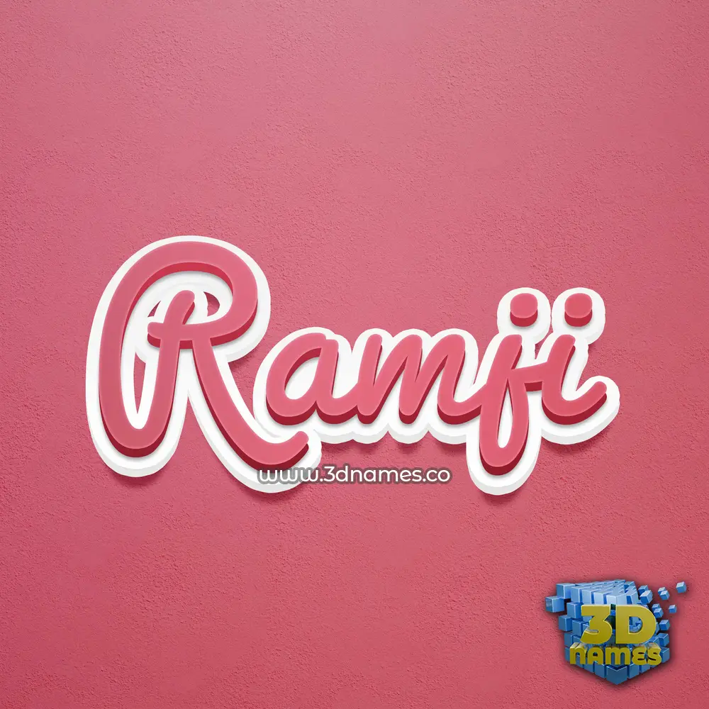 ramji in Red Scribble style - 3D name wallpaper