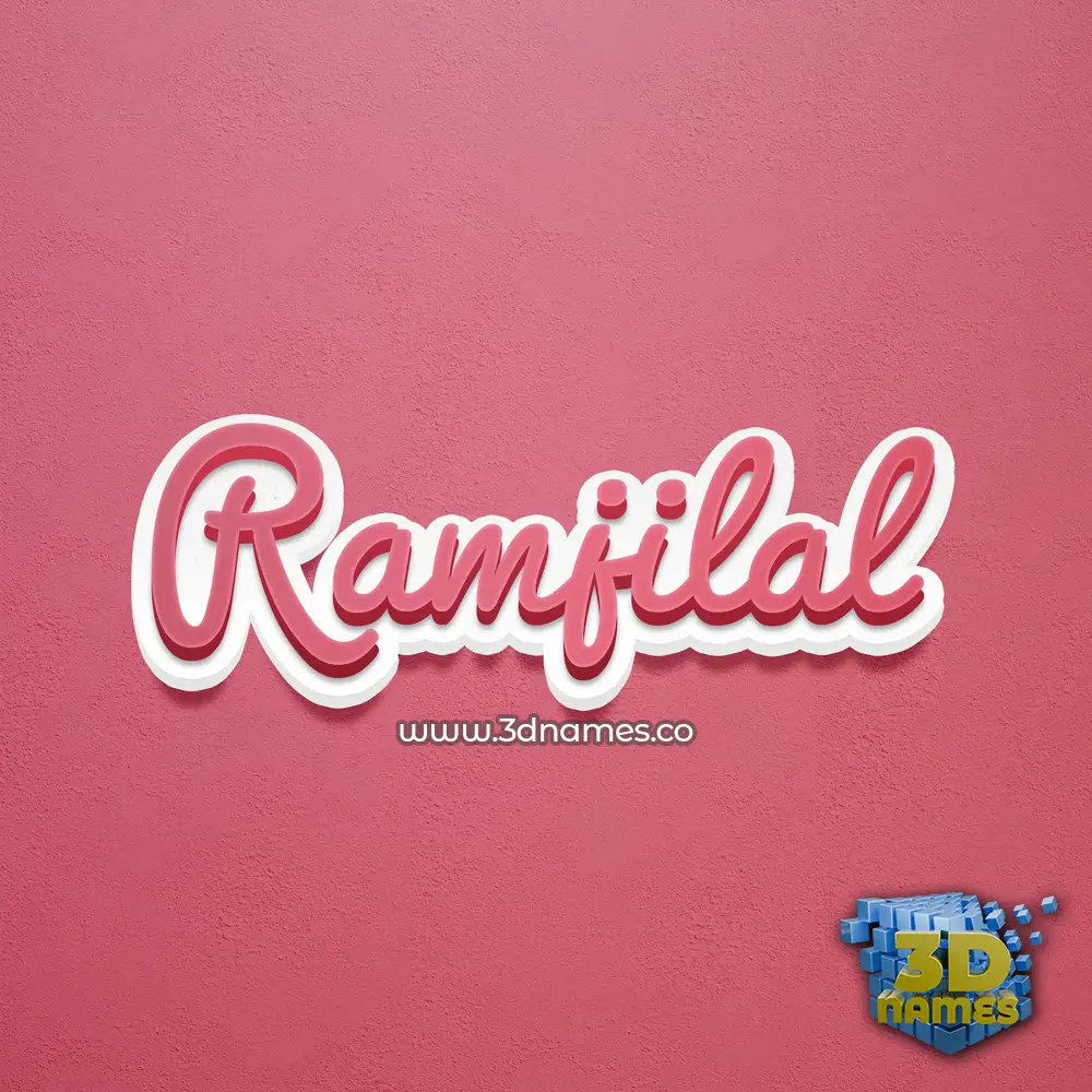 ramjilal in Red Scribble style - 3D name wallpaper