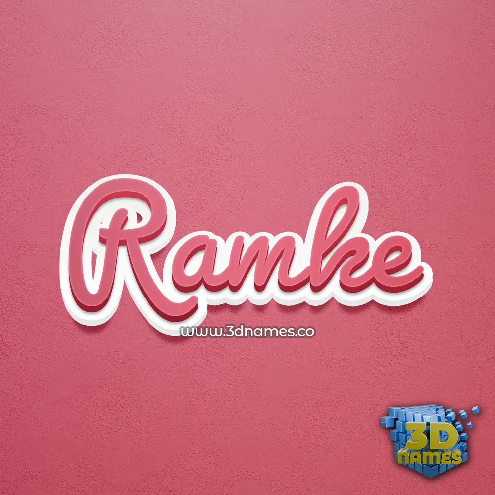 ramke in Red Scribble style - 3D name wallpaper