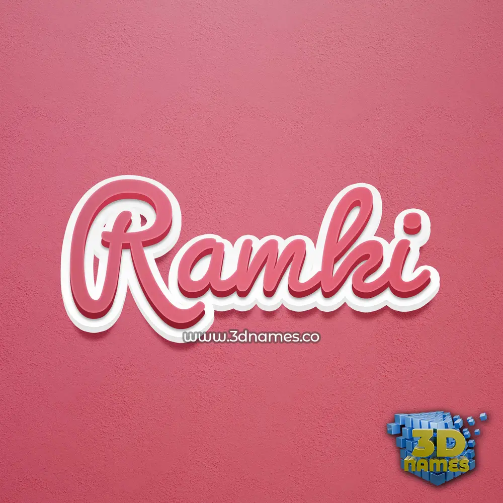 ramki in Red Scribble style - 3D name wallpaper