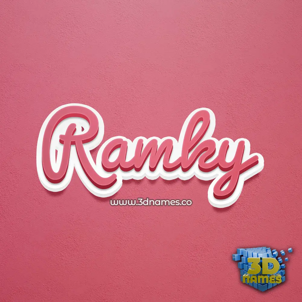 ramky in Red Scribble style - 3D name wallpaper