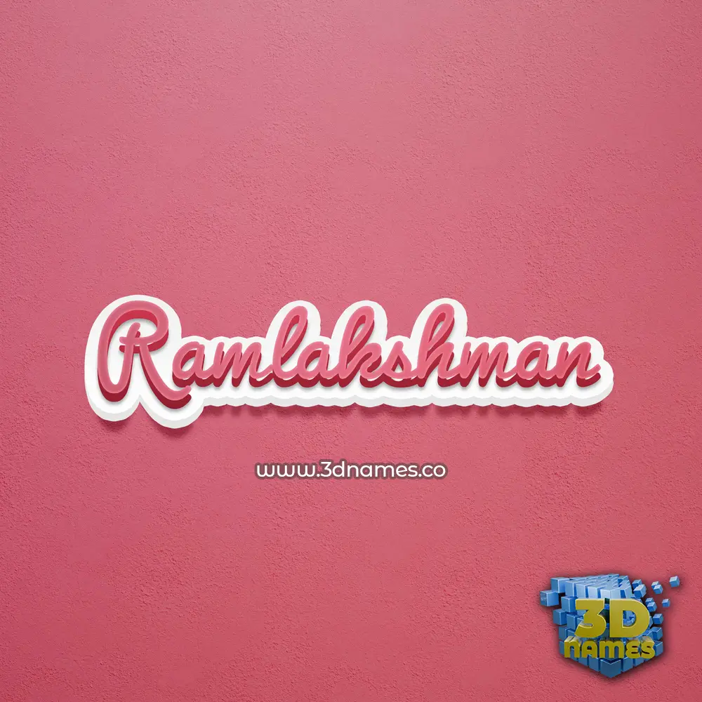 ramlakshman in Red Scribble style - 3D name wallpaper