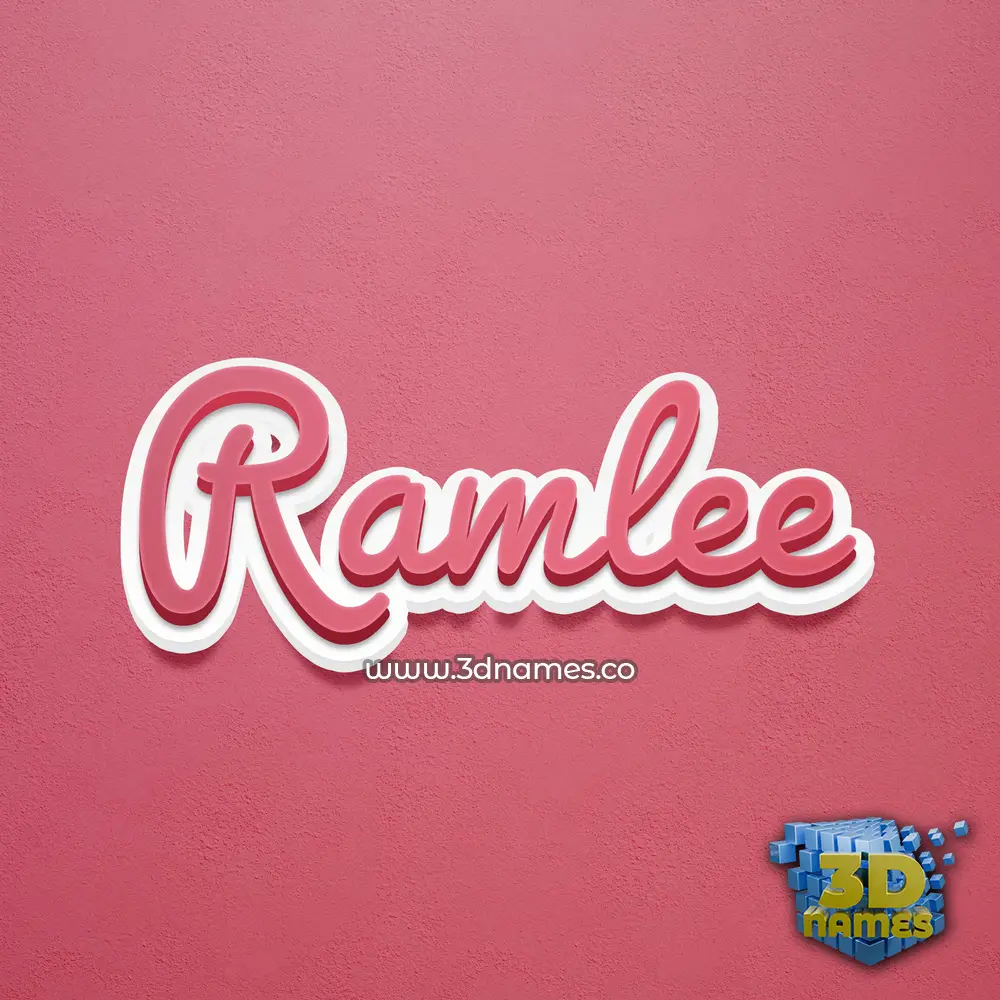 ramlee in Red Scribble style - 3D name wallpaper