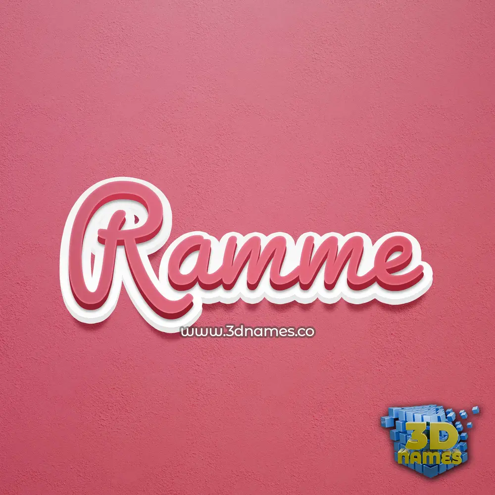 ramme in Red Scribble style - 3D name wallpaper