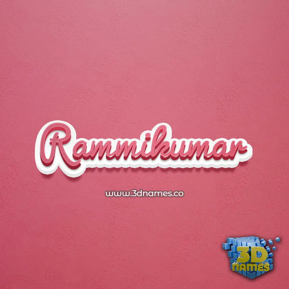 rammikumar in Red Scribble style - 3D name wallpaper