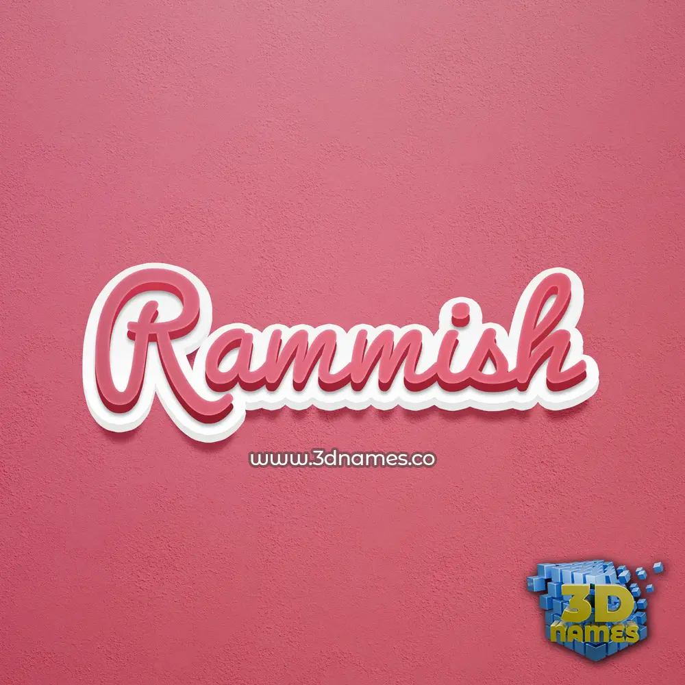 rammish in Red Scribble style - 3D name wallpaper