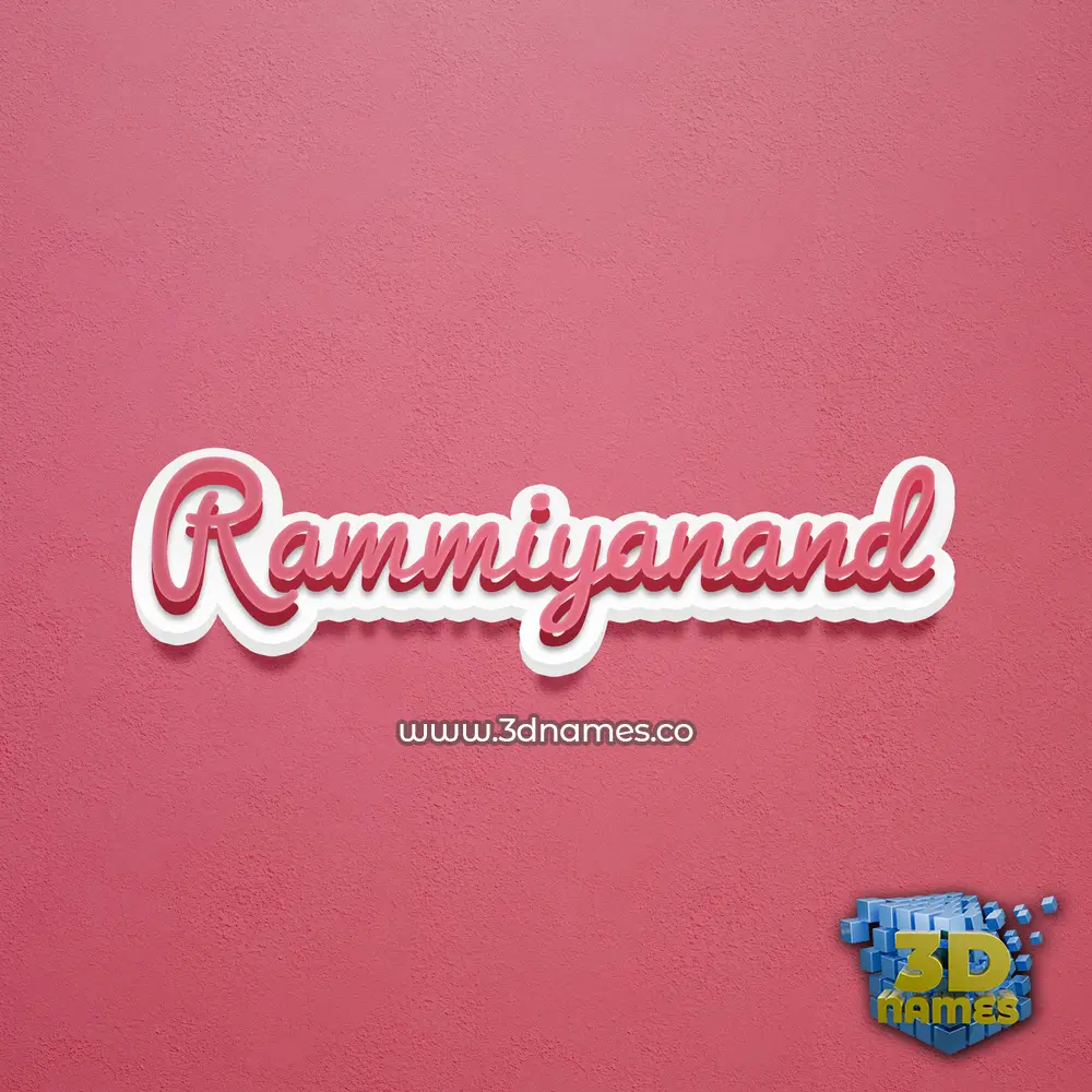 rammiyanand in Red Scribble style - 3D name wallpaper