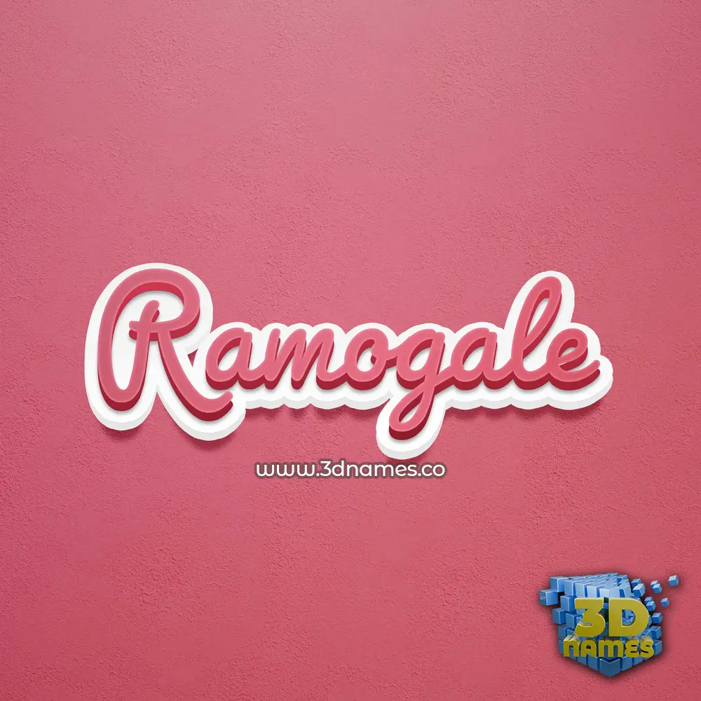 ramogale in Red Scribble style - 3D name wallpaper