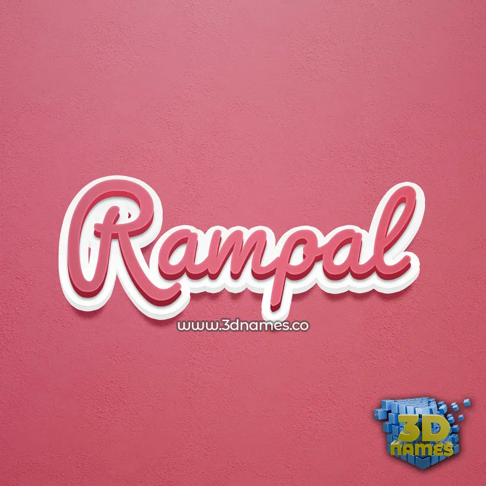 rampal in Red Scribble style - 3D name wallpaper