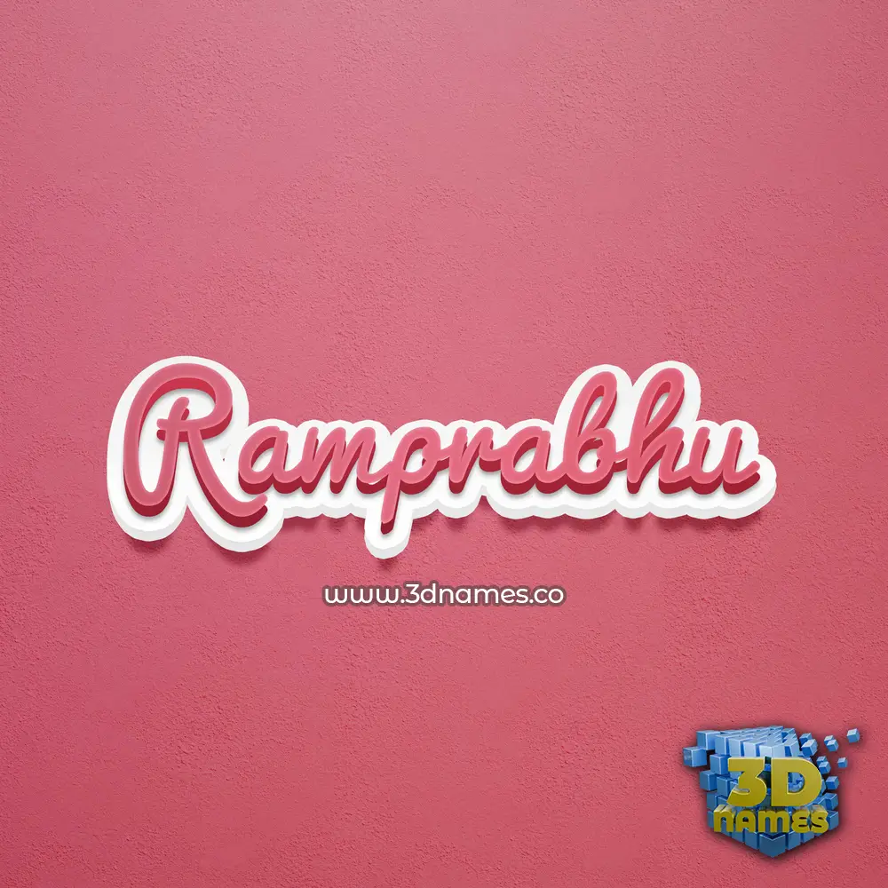 ramprabhu in Red Scribble style - 3D name wallpaper