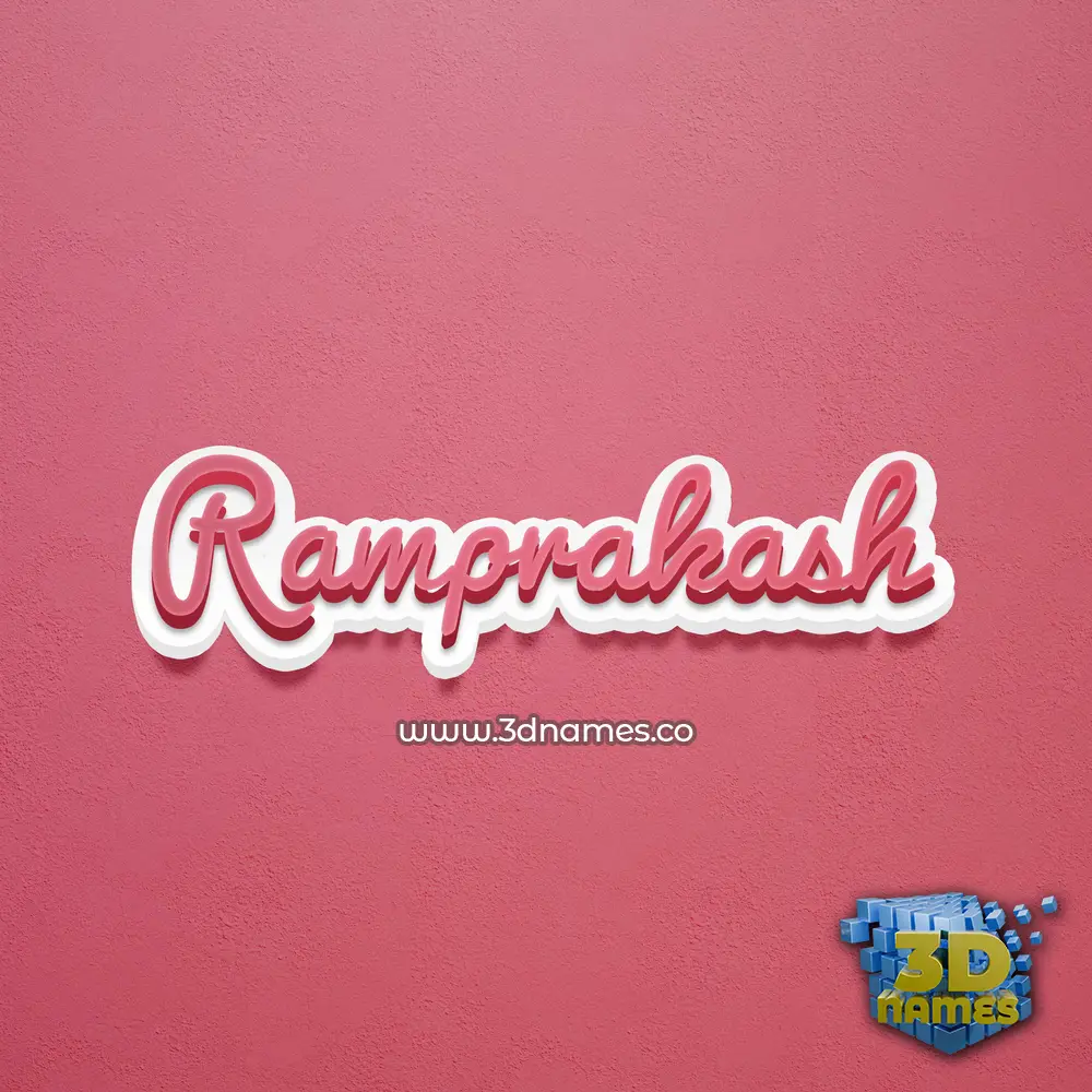 ramprakash in Red Scribble style - 3D name wallpaper