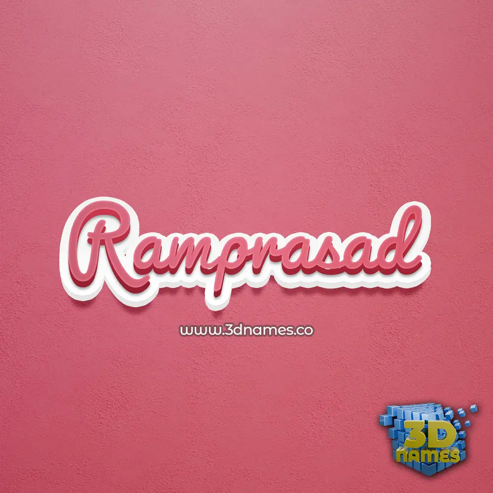 ramprasad in Red Scribble style - 3D name wallpaper
