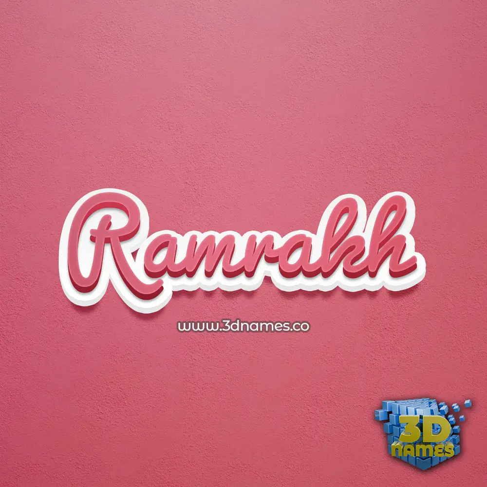 ramrakh in Red Scribble style - 3D name wallpaper