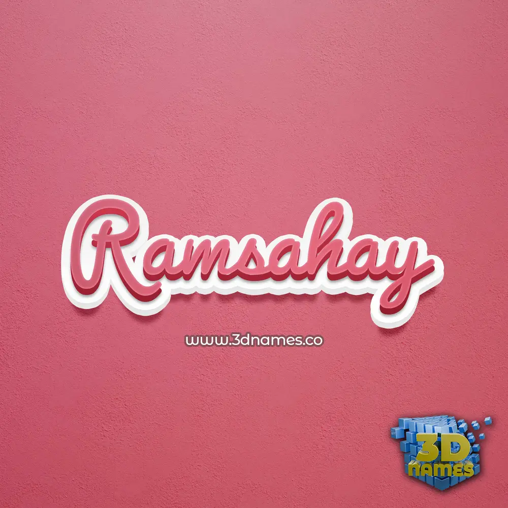 ramsahay in Red Scribble style - 3D name wallpaper