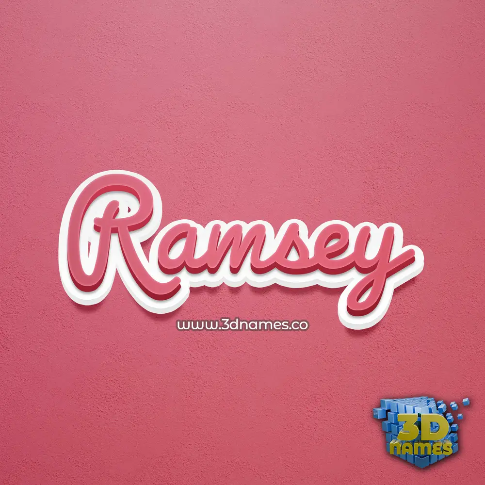 ramsey in Red Scribble style - 3D name wallpaper