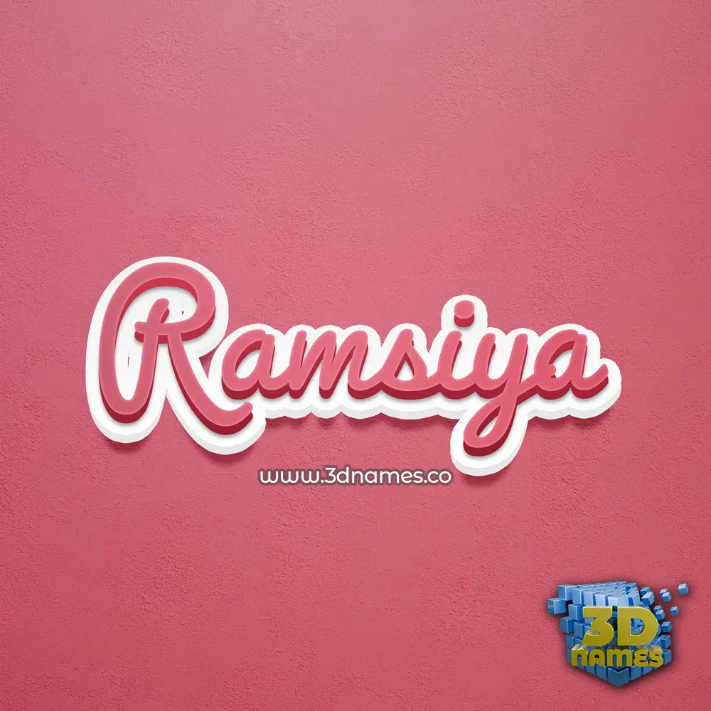 ramsiya in Red Scribble style - 3D name wallpaper