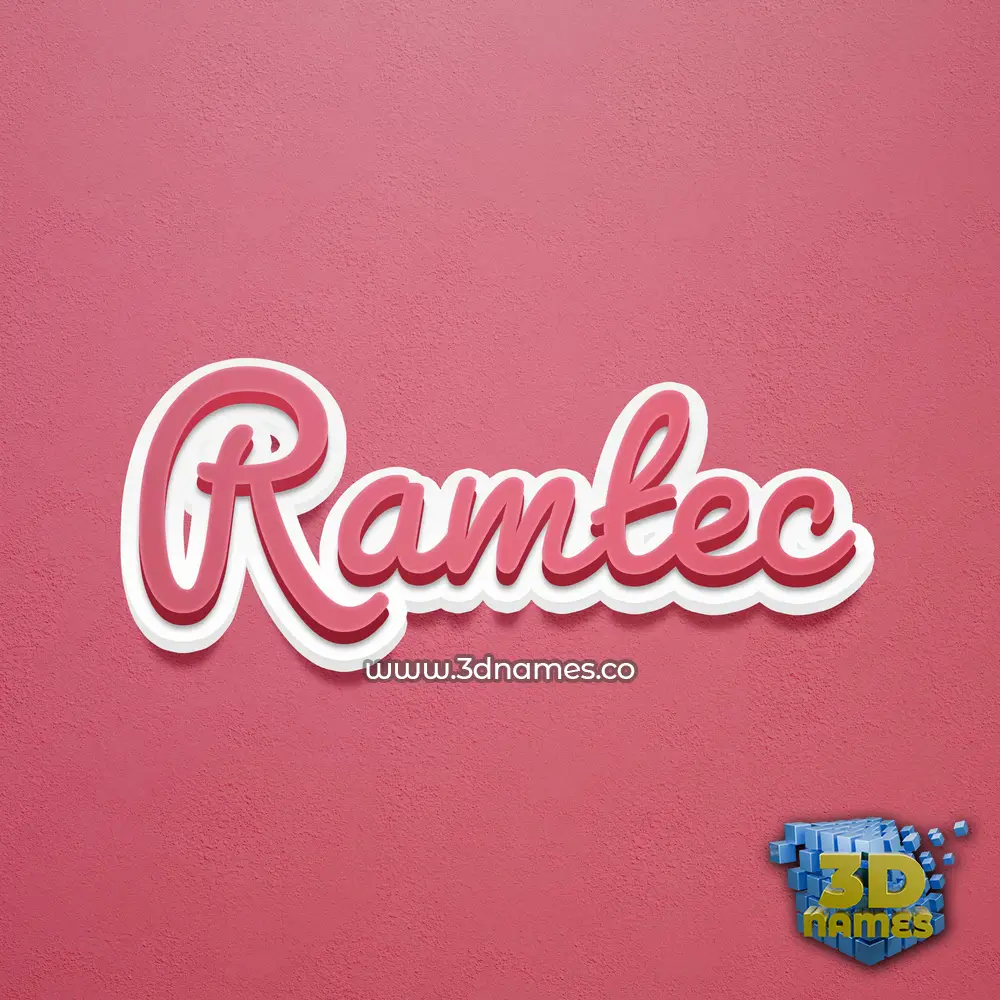 ramtec in Red Scribble style - 3D name wallpaper