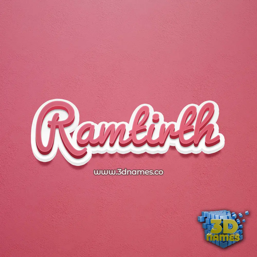 ramtirth in Red Scribble style - 3D name wallpaper