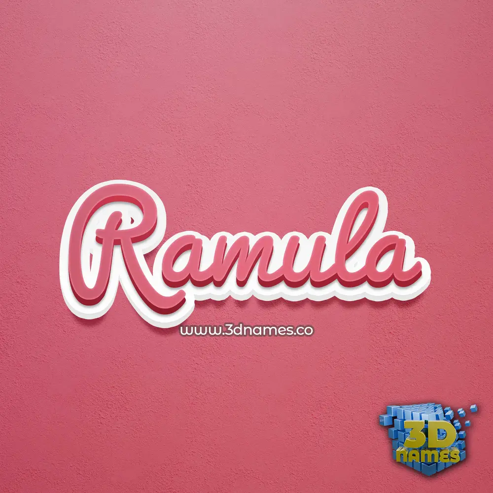 ramula in Red Scribble style - 3D name wallpaper