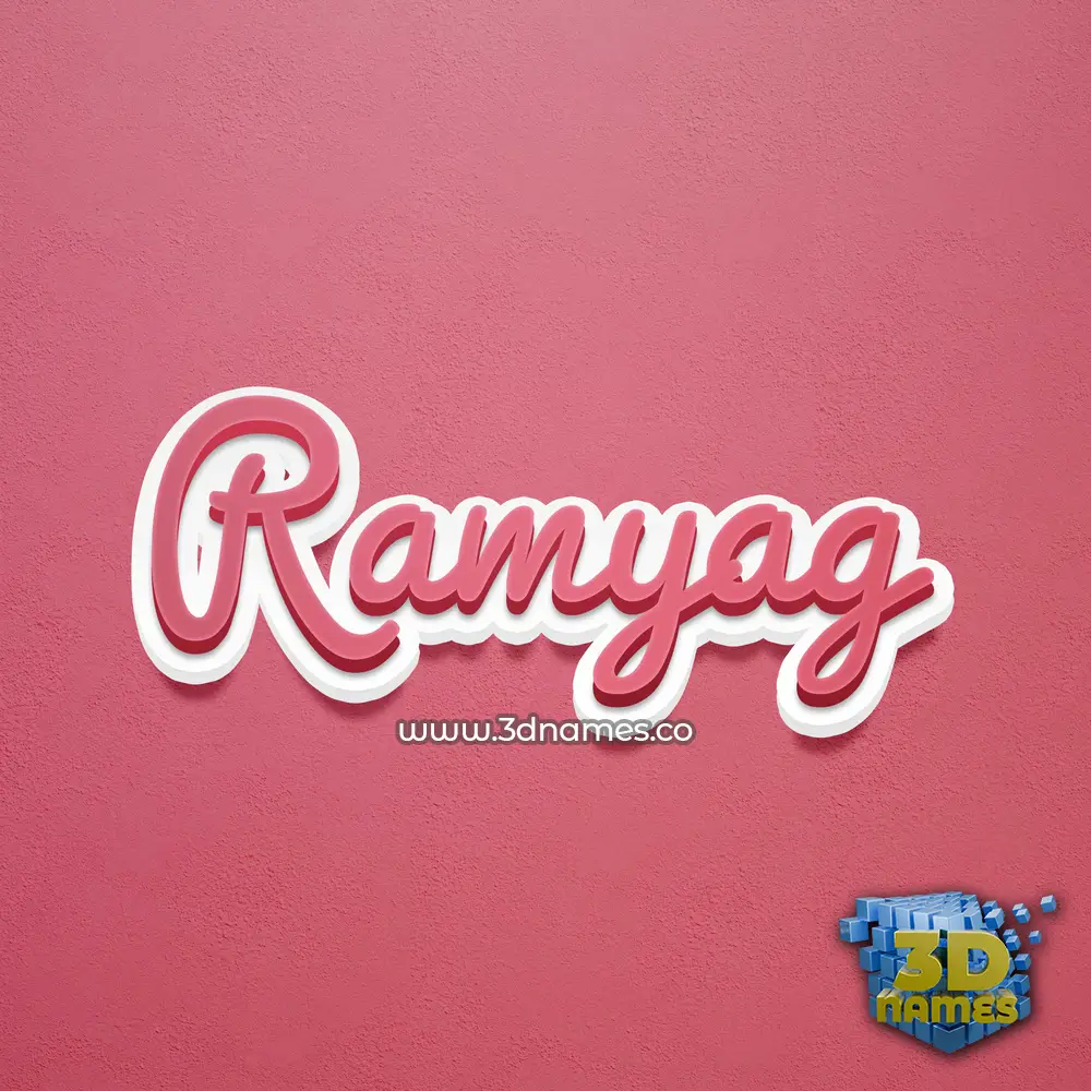 ramyag in Red Scribble style - 3D name wallpaper