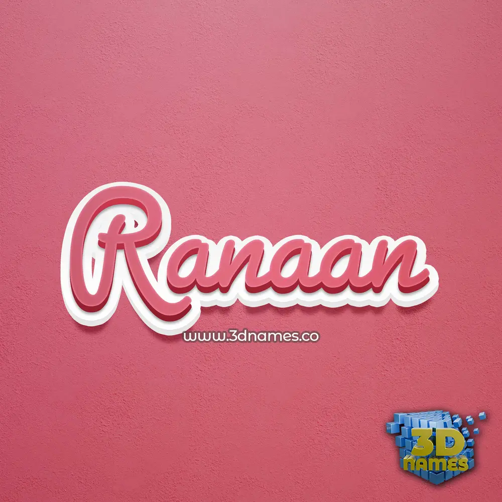 ranaan in Red Scribble style - 3D name wallpaper