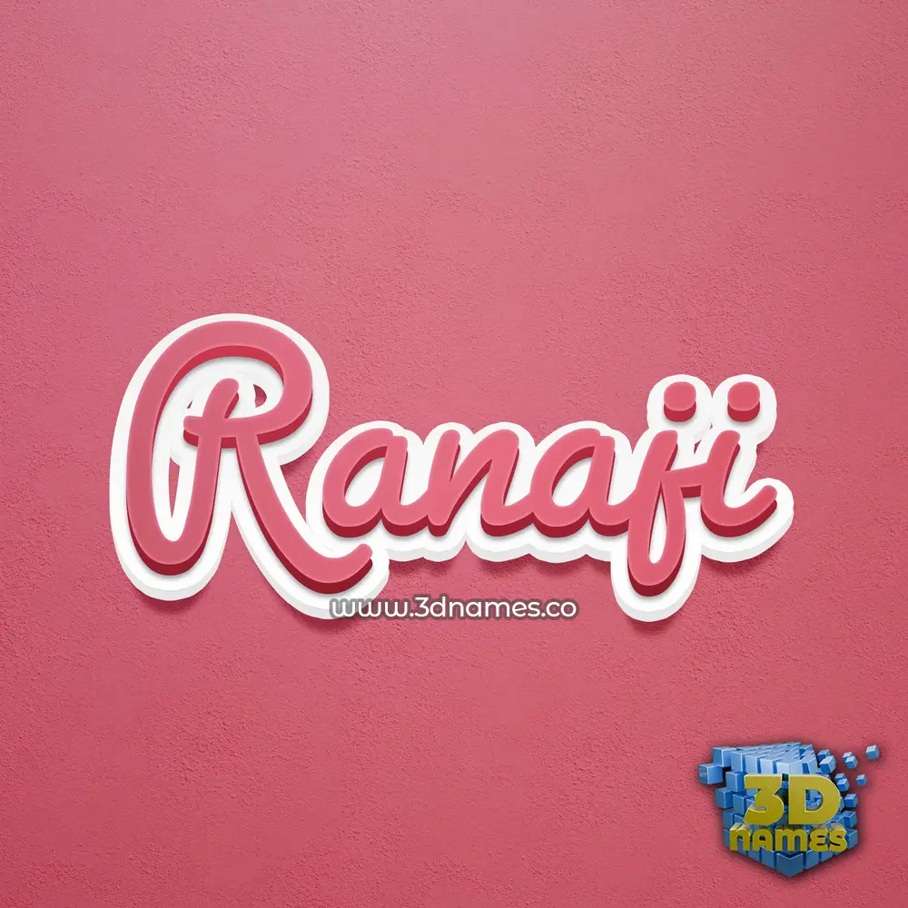 ranaji in Red Scribble style - 3D name wallpaper