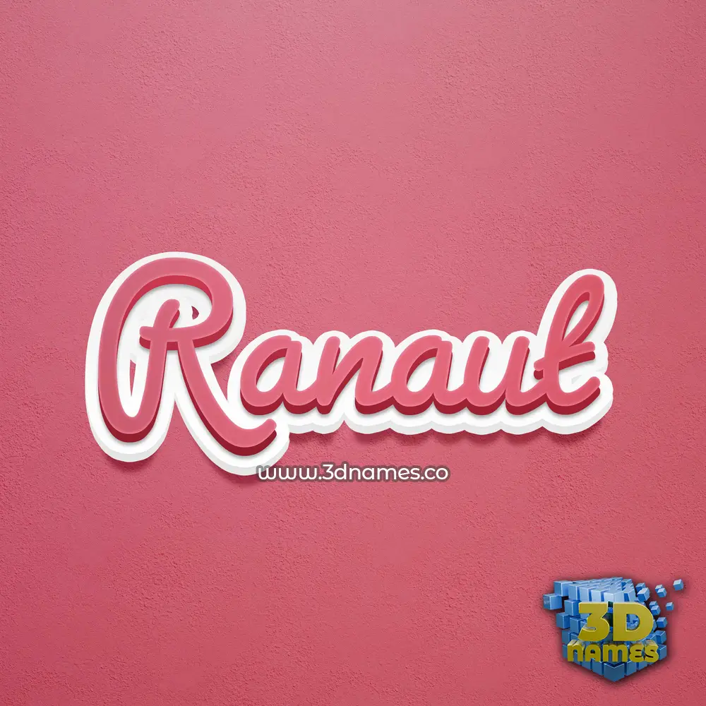 ranaut in Red Scribble style - 3D name wallpaper