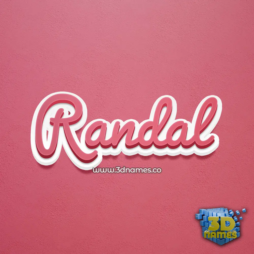 randal in Red Scribble style - 3D name wallpaper