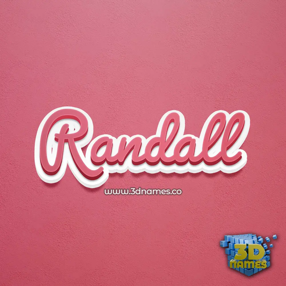randall in Red Scribble style - 3D name wallpaper