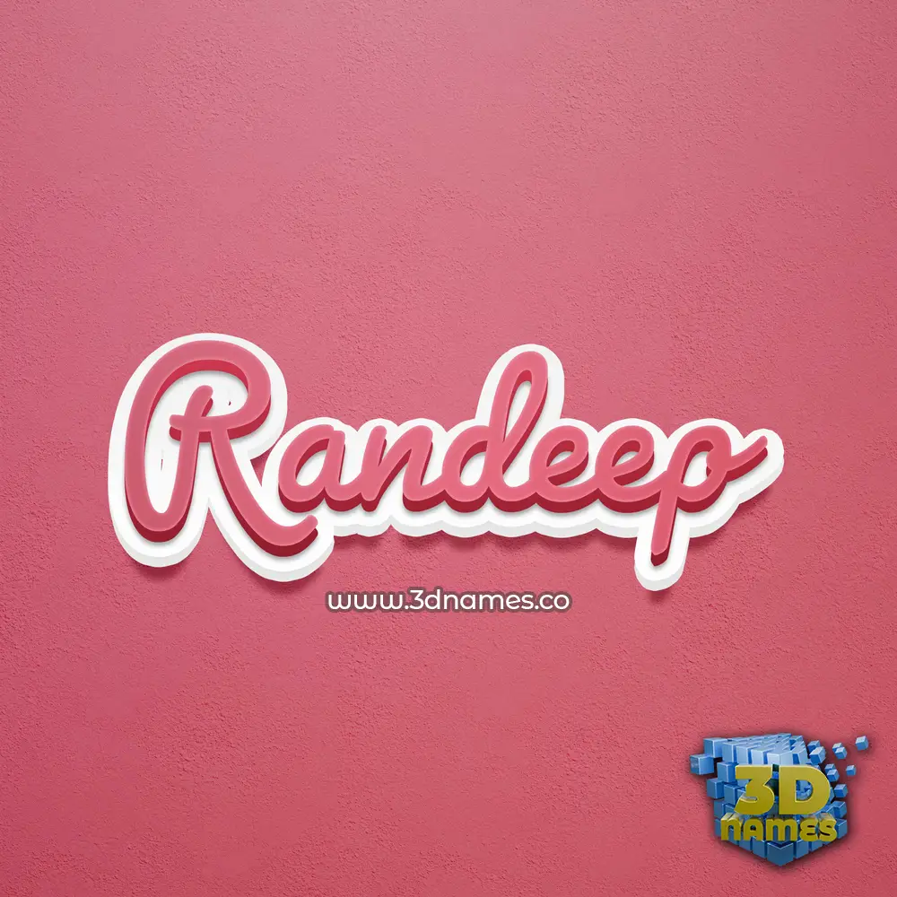 randeep in Red Scribble style - 3D name wallpaper