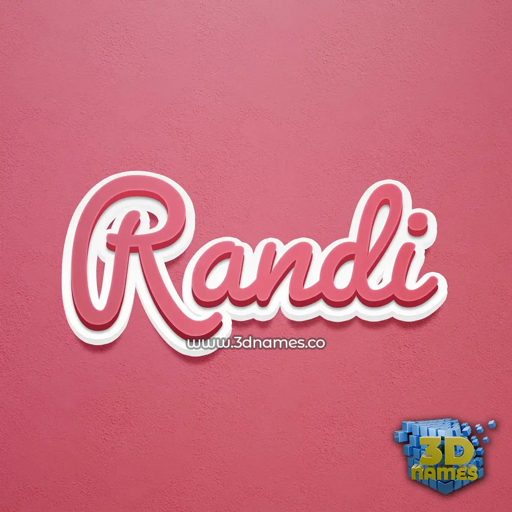 randi in Red Scribble style - 3D name wallpaper
