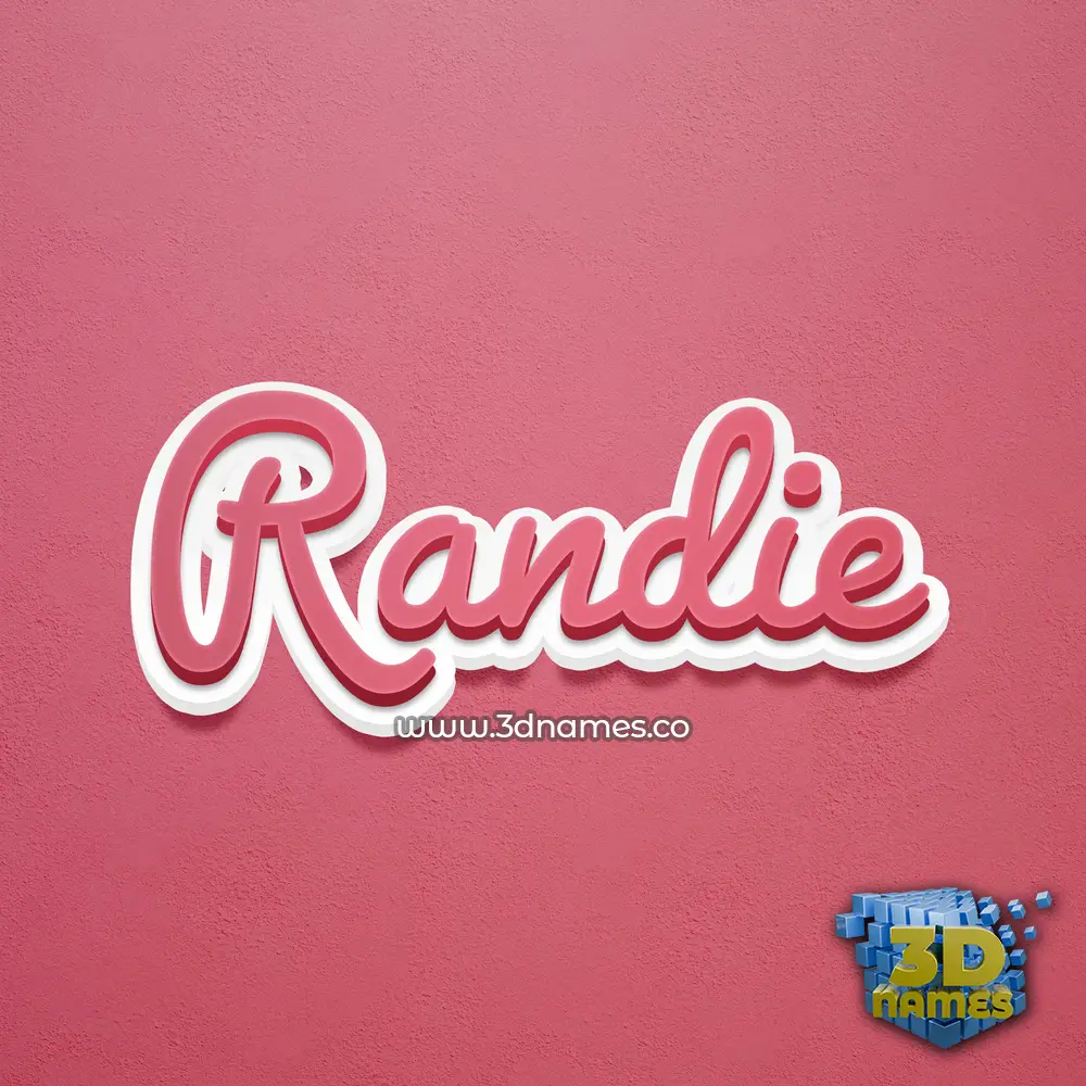 randie in Red Scribble style - 3D name wallpaper