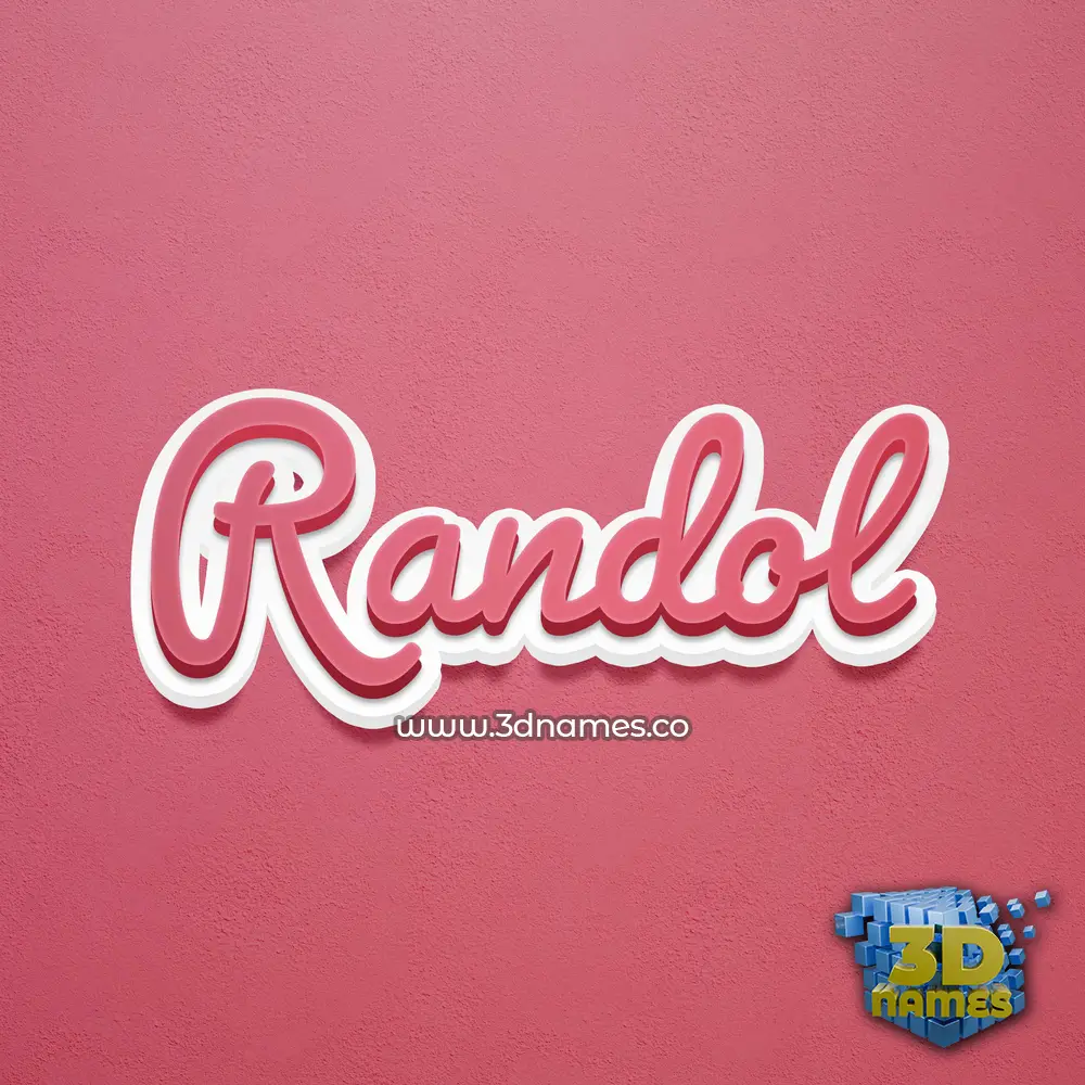 randol in Red Scribble style - 3D name wallpaper