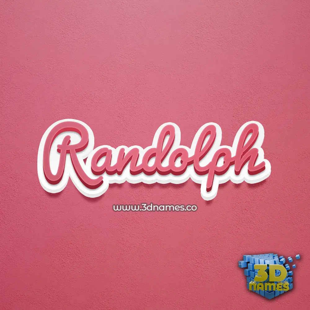 randolph in Red Scribble style - 3D name wallpaper