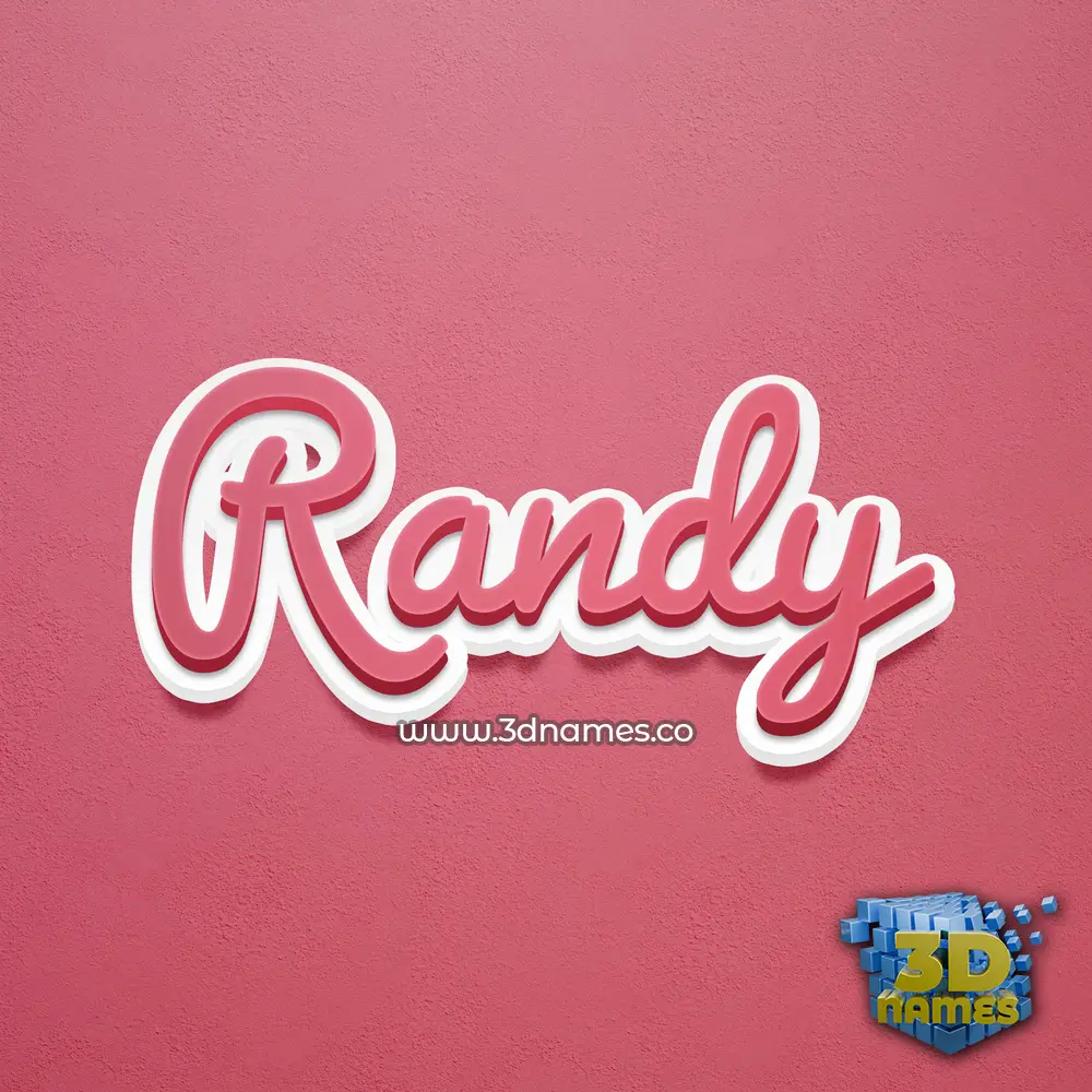 randy in Red Scribble style - 3D name wallpaper