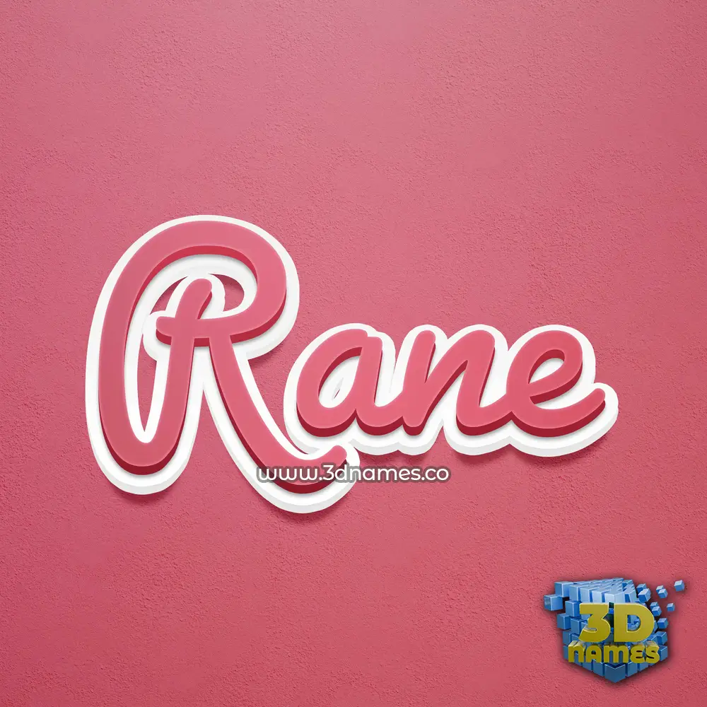 rane in Red Scribble style - 3D name wallpaper