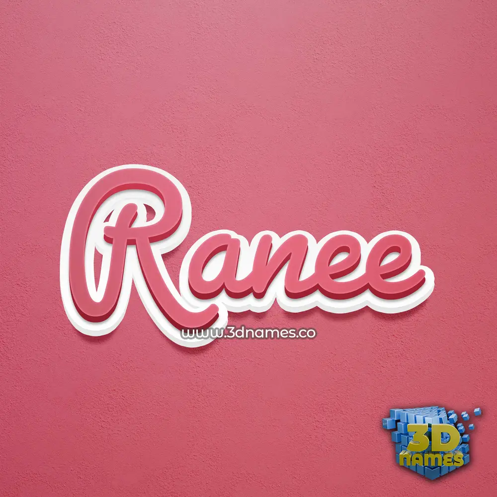 ranee in Red Scribble style - 3D name wallpaper