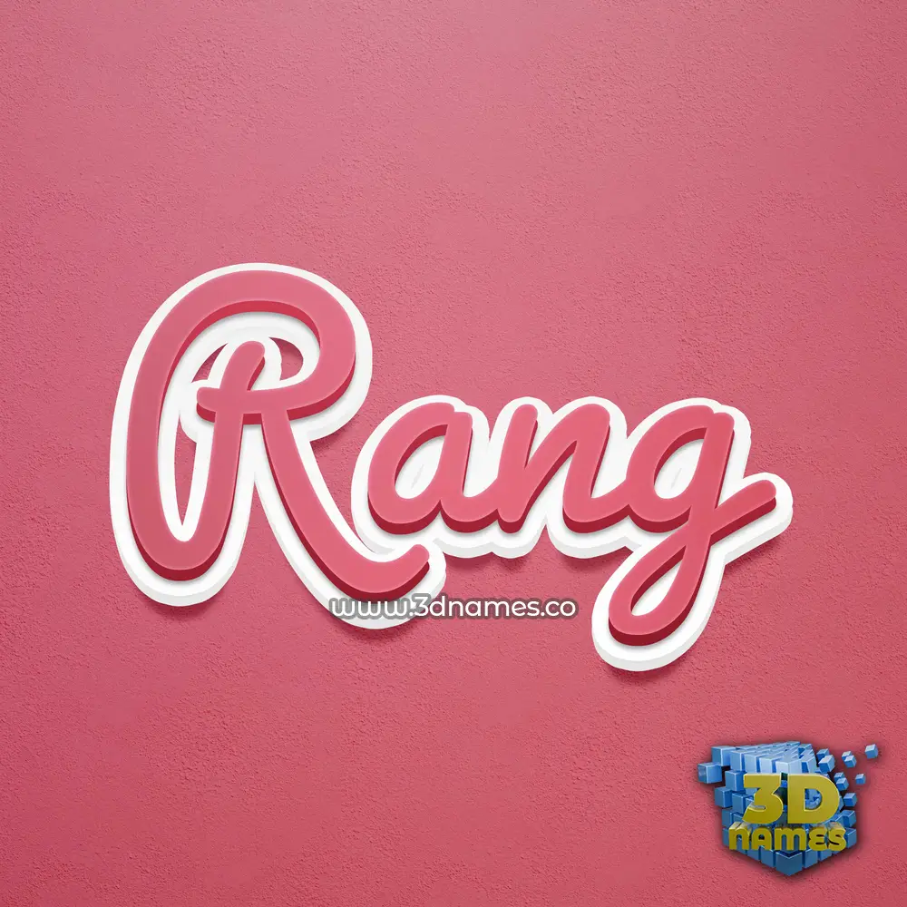 rang in Red Scribble style - 3D name wallpaper