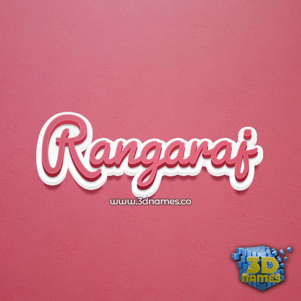 rangaraj in Red Scribble style - 3D name wallpaper