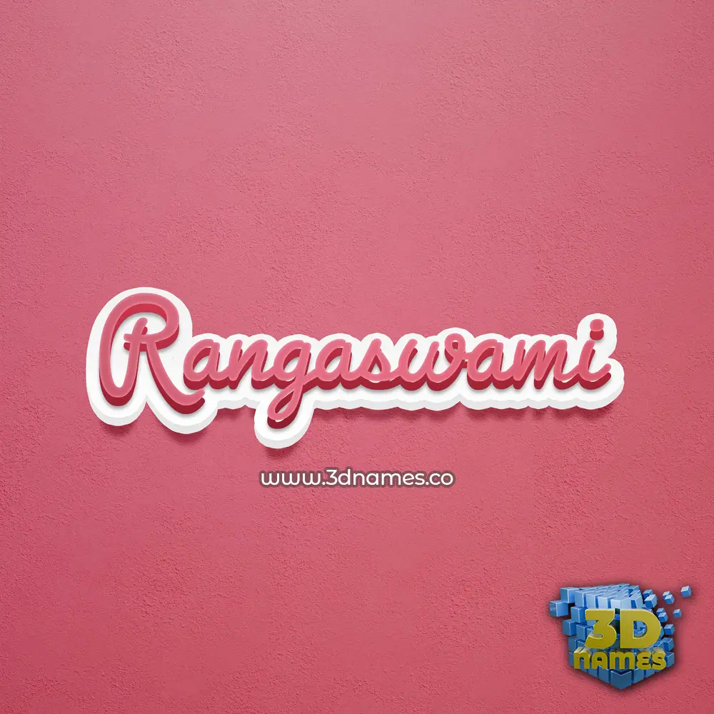 rangaswami in Red Scribble style - 3D name wallpaper