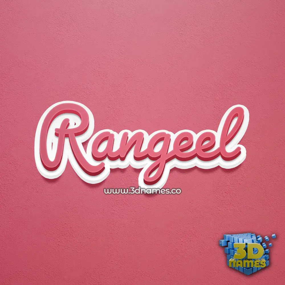 rangeel in Red Scribble style - 3D name wallpaper