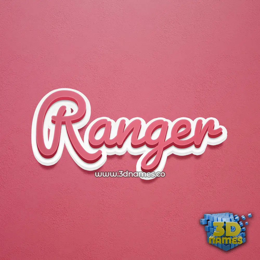 ranger in Red Scribble style - 3D name wallpaper