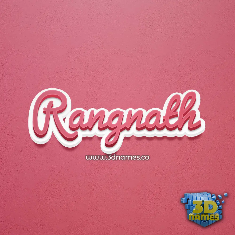 rangnath in Red Scribble style - 3D name wallpaper