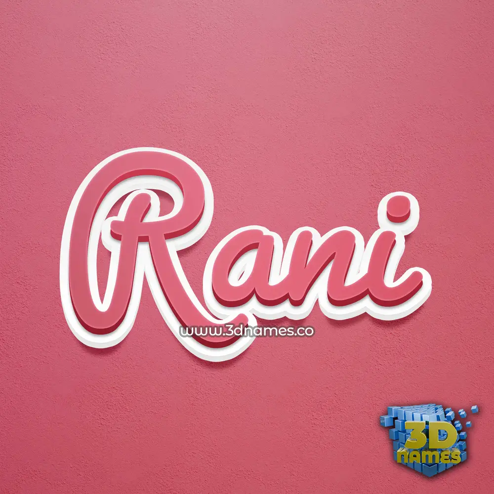 rani in Red Scribble style - 3D name wallpaper