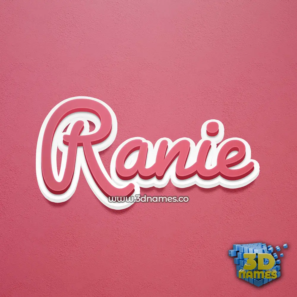 ranie in Red Scribble style - 3D name wallpaper