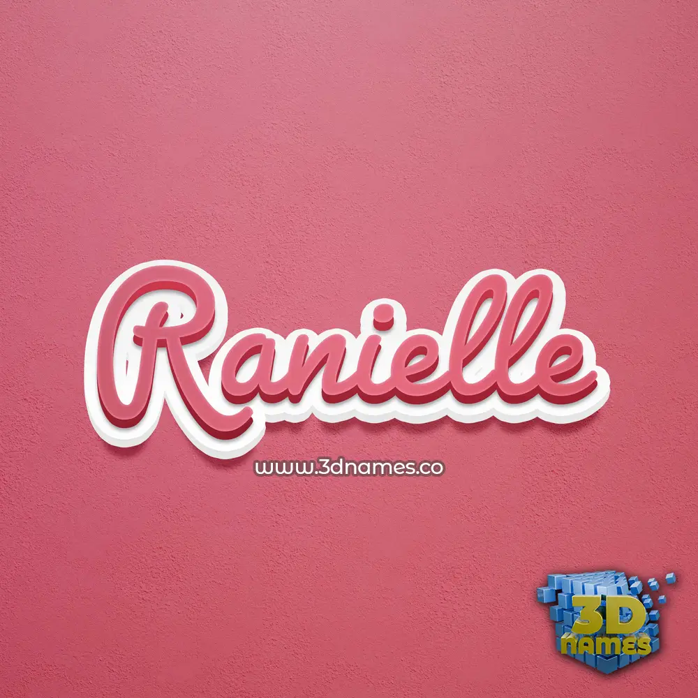 ranielle in Red Scribble style - 3D name wallpaper